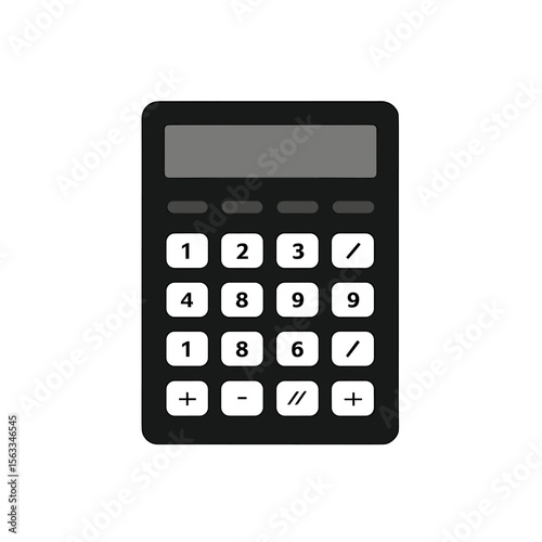 Calculator: A close-up, minimalist study of a simple calculator, presenting an essential tool for calculations. Focus on clarity and function. 