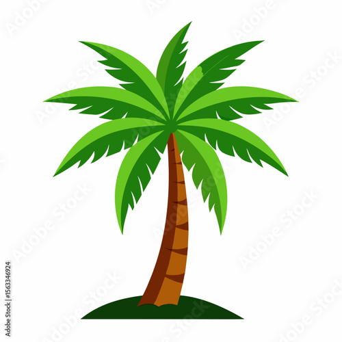 palm tree vector icon on white background