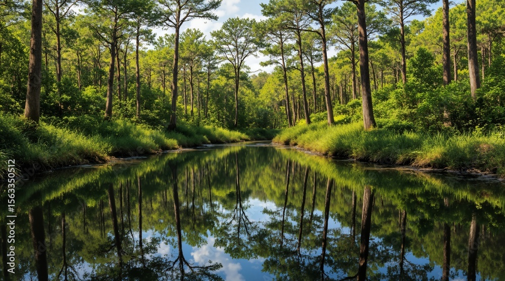 Obraz premium lake in the forest