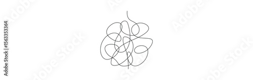 Confusing thoughts icon. flat vector illustration design. psychology concept, thoughts get confused chaos in head