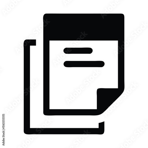 Stacked documents with text lines paper
