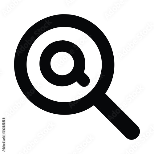 Black magnifying glass icon search symbol