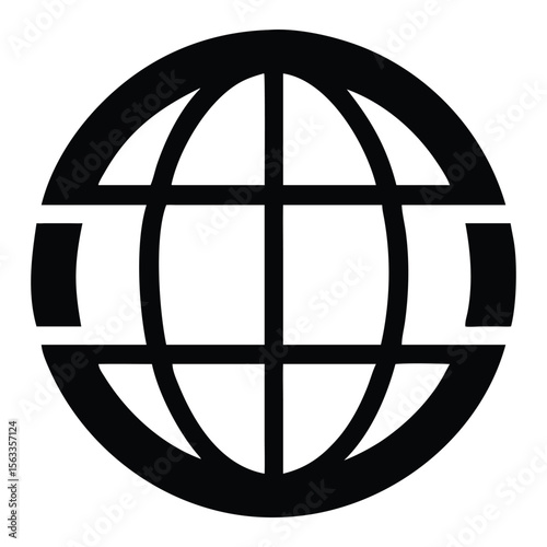 Black Globe Icon world internet