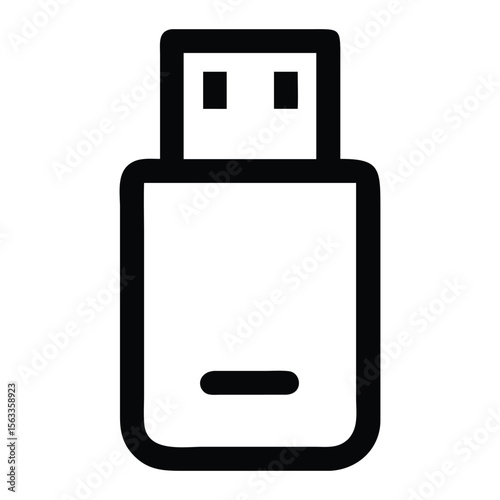 Black flash drive icon storage data