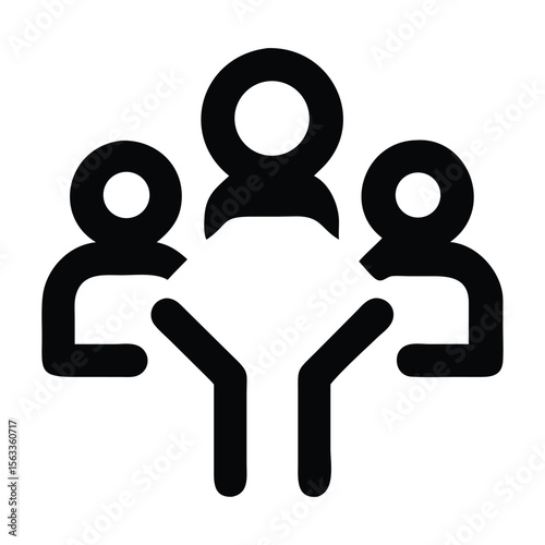 People gathered around a table group meeting