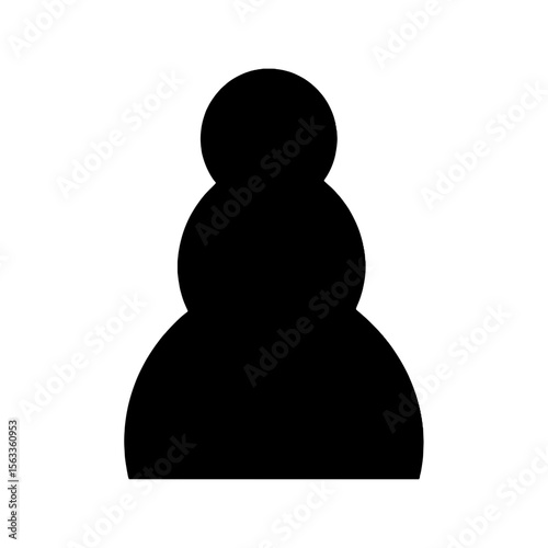 Black pawn silhouette