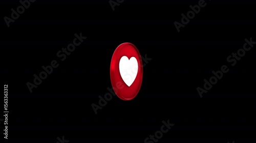 Seamless Social Media Heart Loop - Instagram/YouTube/TikTok Reaction Motion Graphic
