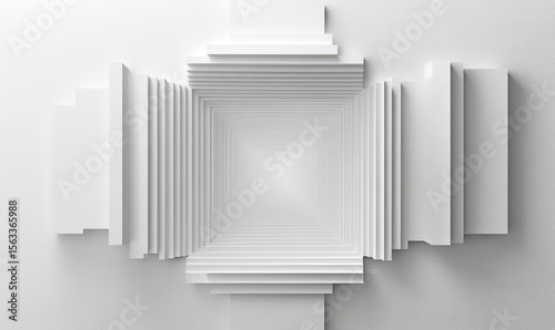 Wallpaper Mural White color technology concept geometric square background. square 3d Modern Abstract white background design. Minimal geometric white light background abstract modern design template Torontodigital.ca