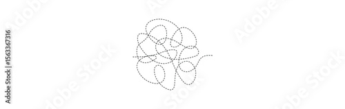 Confusing thoughts icon. flat vector illustration design. psychology concept, thoughts get confused chaos in head