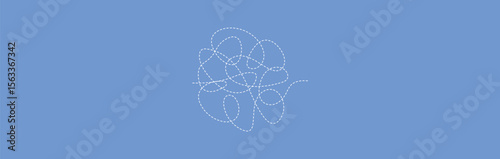 Confusing thoughts icon. flat vector illustration design. psychology concept, thoughts get confused chaos in head