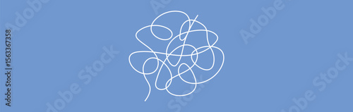 Confusing thoughts icon. flat vector illustration design. psychology concept, thoughts get confused chaos in head
