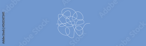 Confusing thoughts icon. flat vector illustration design. psychology concept, thoughts get confused chaos in head