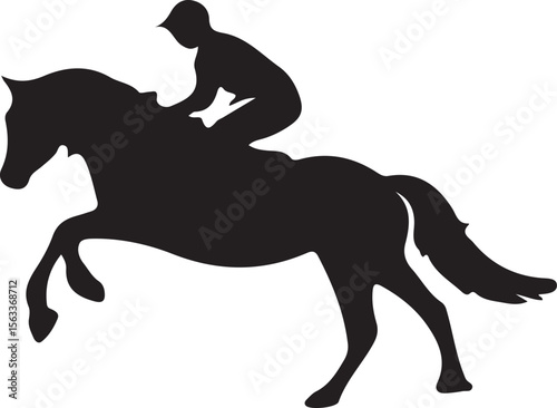 A horse running vector silhouette isolated white background 
