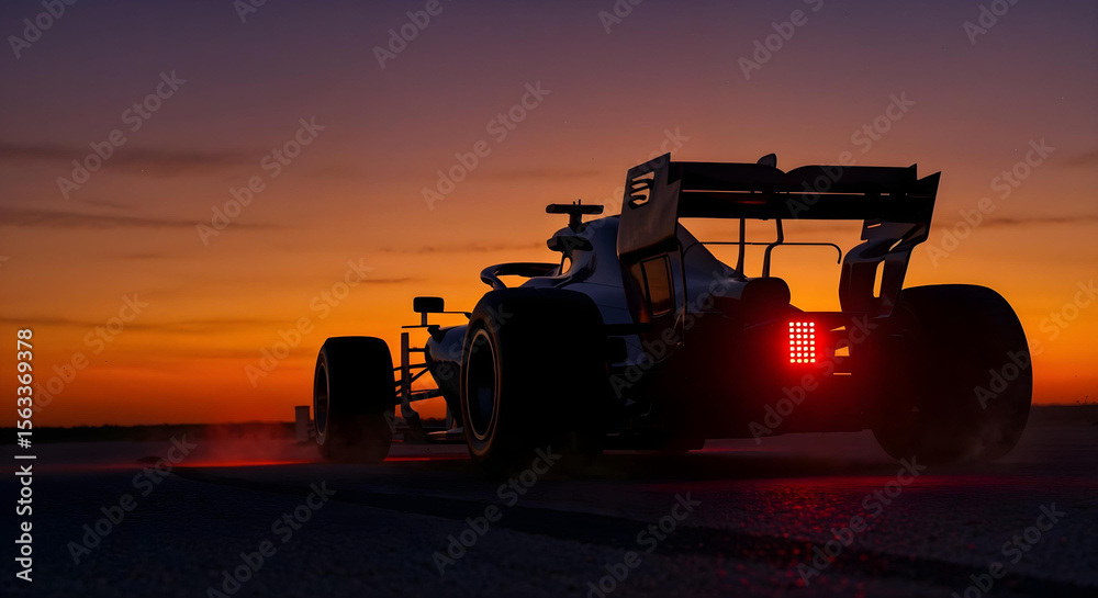 Fototapeta premium Formula 1 Car at Sunset