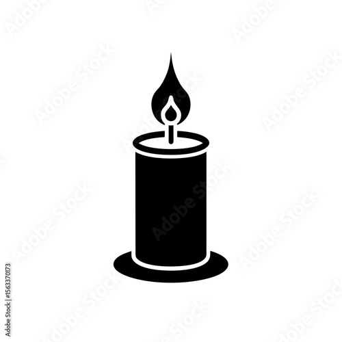 Enchanted Candle Icon Vector Flat and Clean Look
