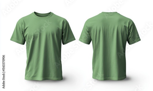 Wallpaper Mural green mockup t-shirt mockup front and back on white background template Torontodigital.ca