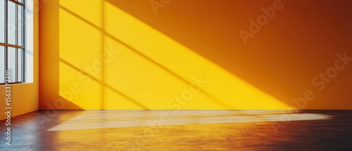 Wallpaper Mural yellow and orange studio room background, bland banner and empty wall Torontodigital.ca