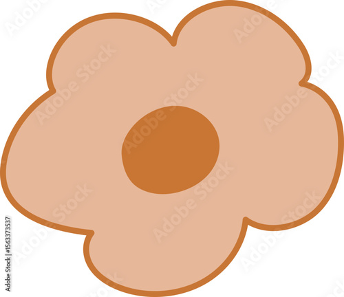 Minimal Hand Drawn Flower Line Art – Simple Floral Icon Illustration