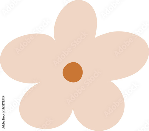 Minimal Hand Drawn Flower Line Art – Simple Floral Icon Illustration