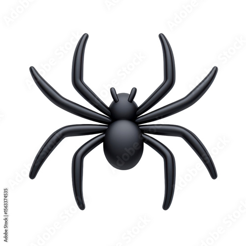 Black spider emoji illustration