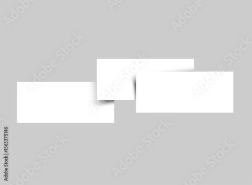 Empty realistic paper gift voucher card mockup