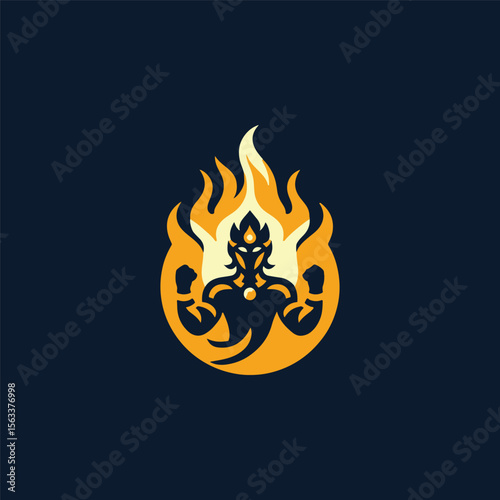 Fire god logo