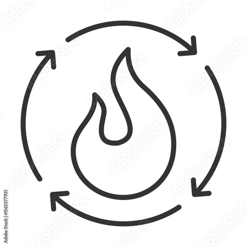 Metabolism Icon Outline Style. Vector Illustration Design