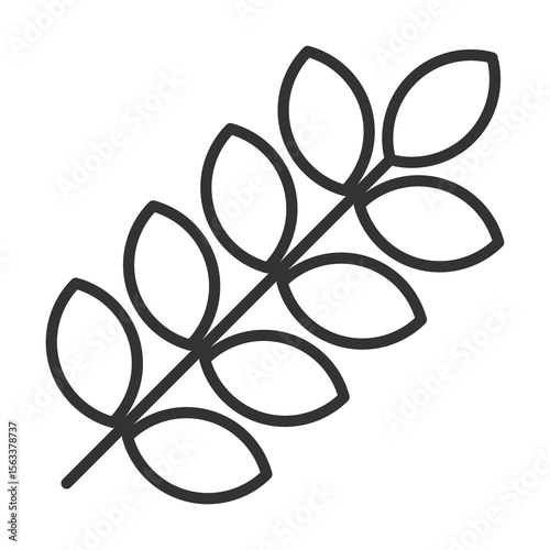 Wheat Icon Outline Style. Vector Illustration Design