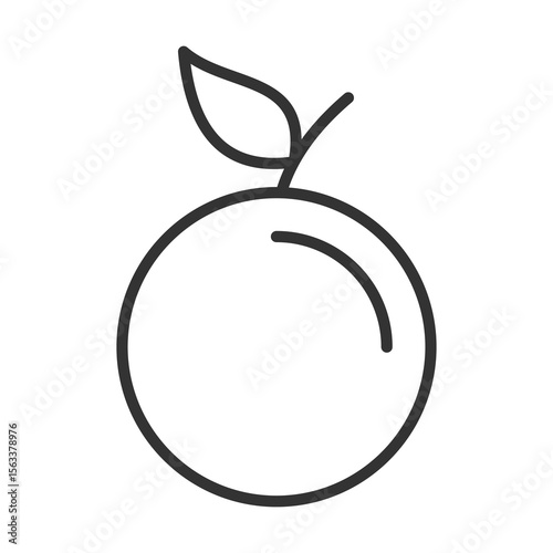Orange Icon Outline Style. Vector Illustration Design