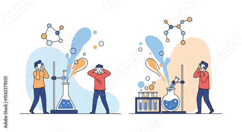 Young Students Conducting Fun Science Experiments in a Brightly Lit Laboratory Setting