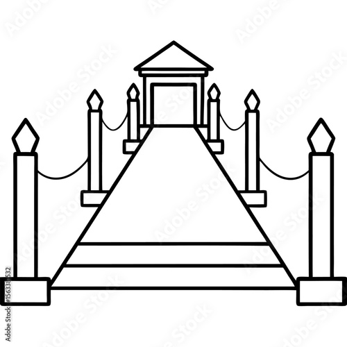 vector illustration of a red carpet