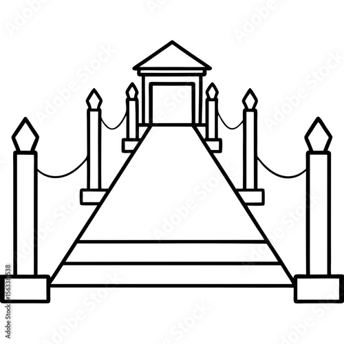 vector illustration of a red carpet