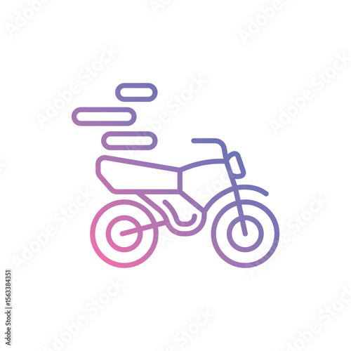 Motocross icon vector