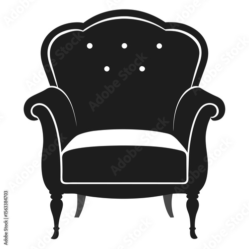 armchair isolated on white background