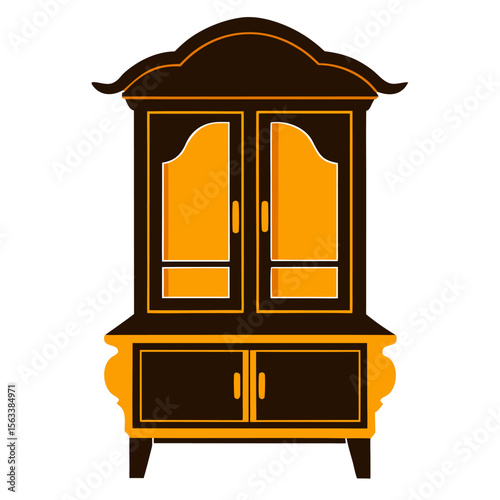 vintage wooden cabinet