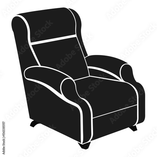 black leather armchair