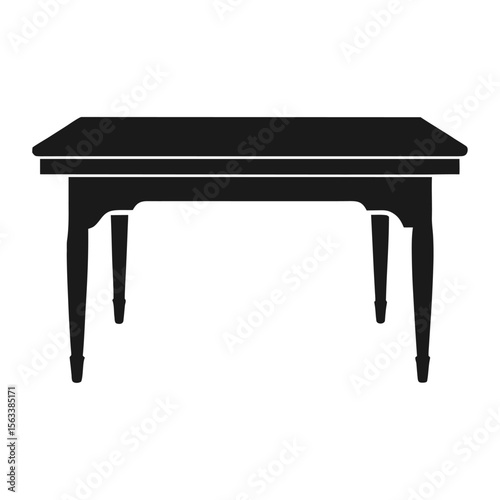 wooden table isolated on white