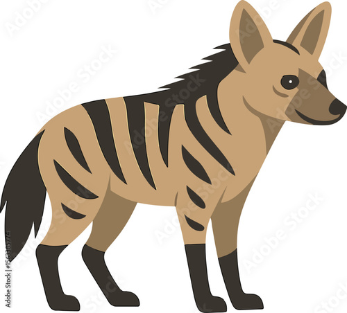 Aardwolf animal vector illustration | Adobe Illustrator Artwork