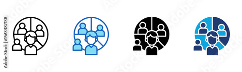 Target Audience icon Multi Style Vector Illustration