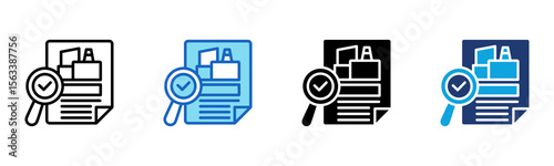 Quality Control icon Multi Style Vector Illustration