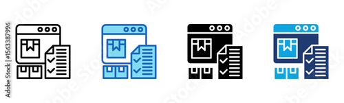 Inventory Management icon Multi Style Vector Illustration