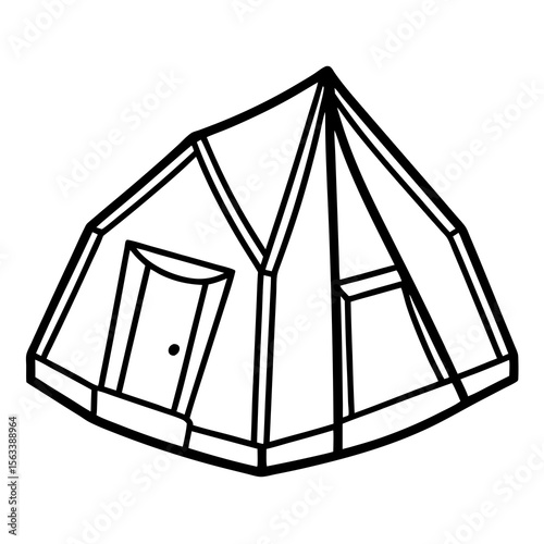 circus tent isolated on white