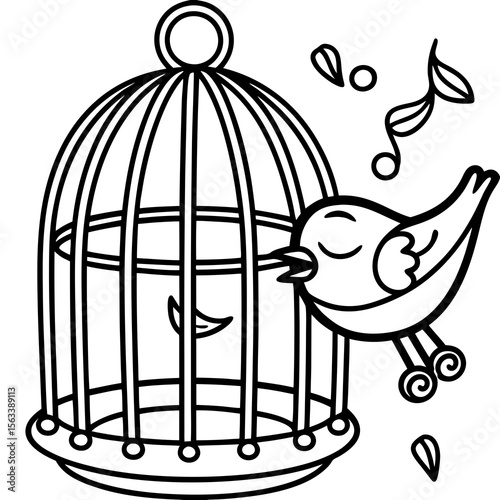 bird in cage