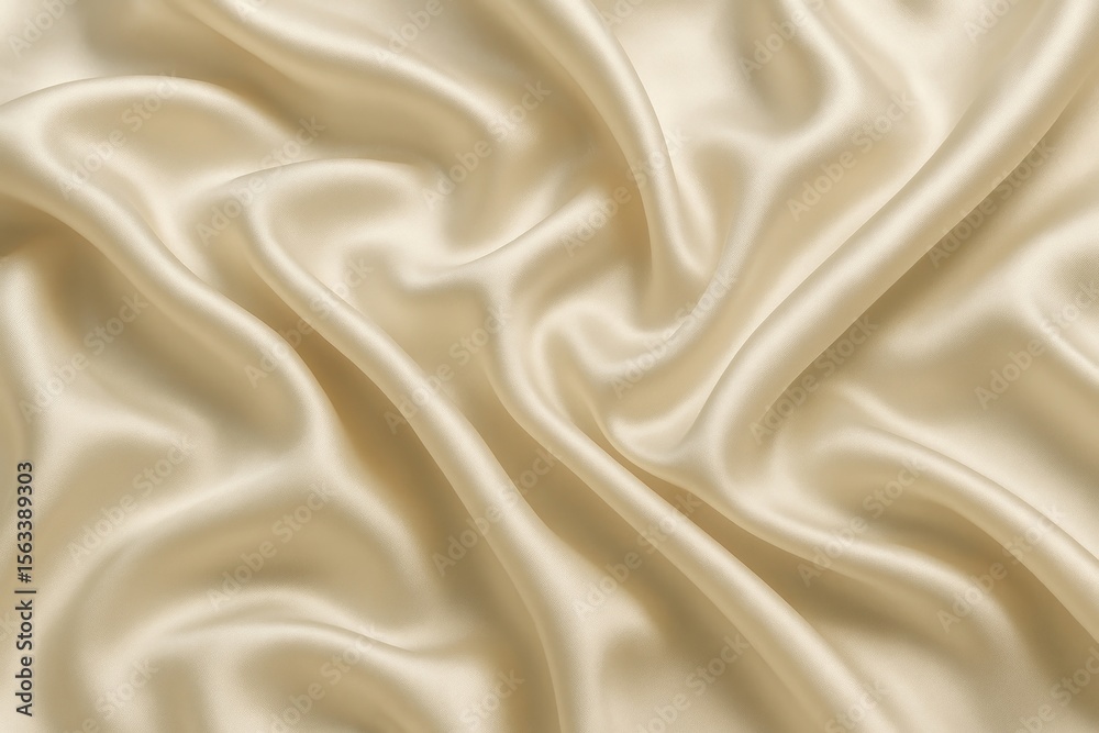 Fototapeta premium Luxurious smooth beige fabric texture.