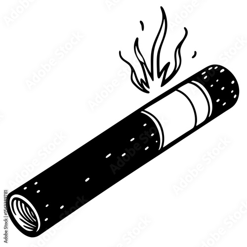 cigarette on black