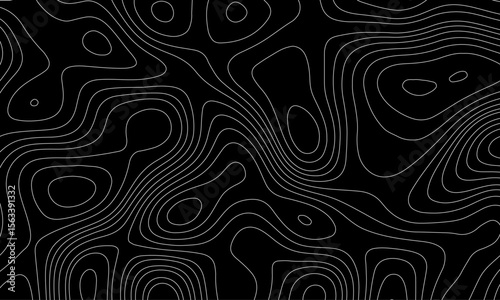 Topography grid contour map on white background, Topographic contour lines map seamless pattern. luxury topographic wavy pattern and geographic grid map design .