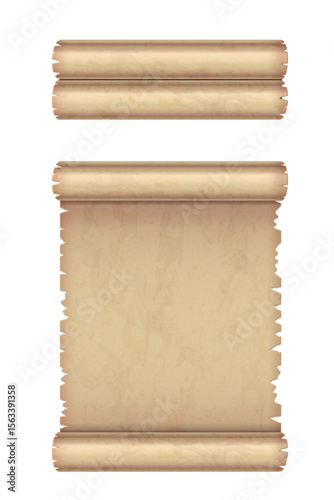 vector paper scroll design illustration isolated on transparent background.