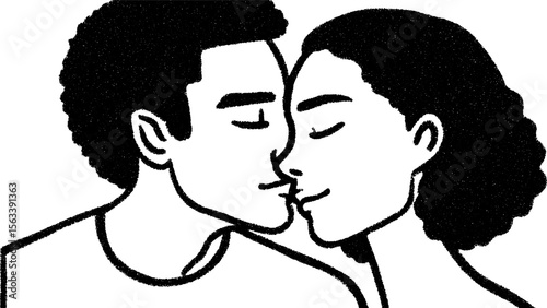 Romantic moment: a sketch of connection and intimacy