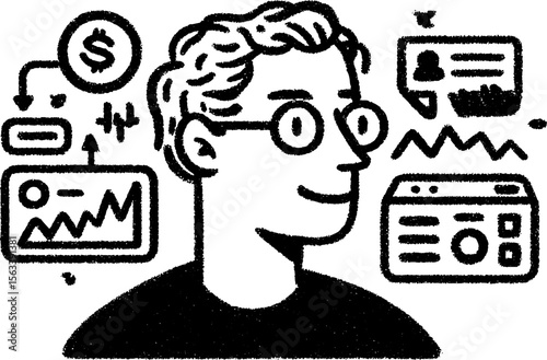 Managing multiple passive income streams concept sketch for financial success