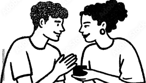 Romantic marriage proposal concept with open box sketch